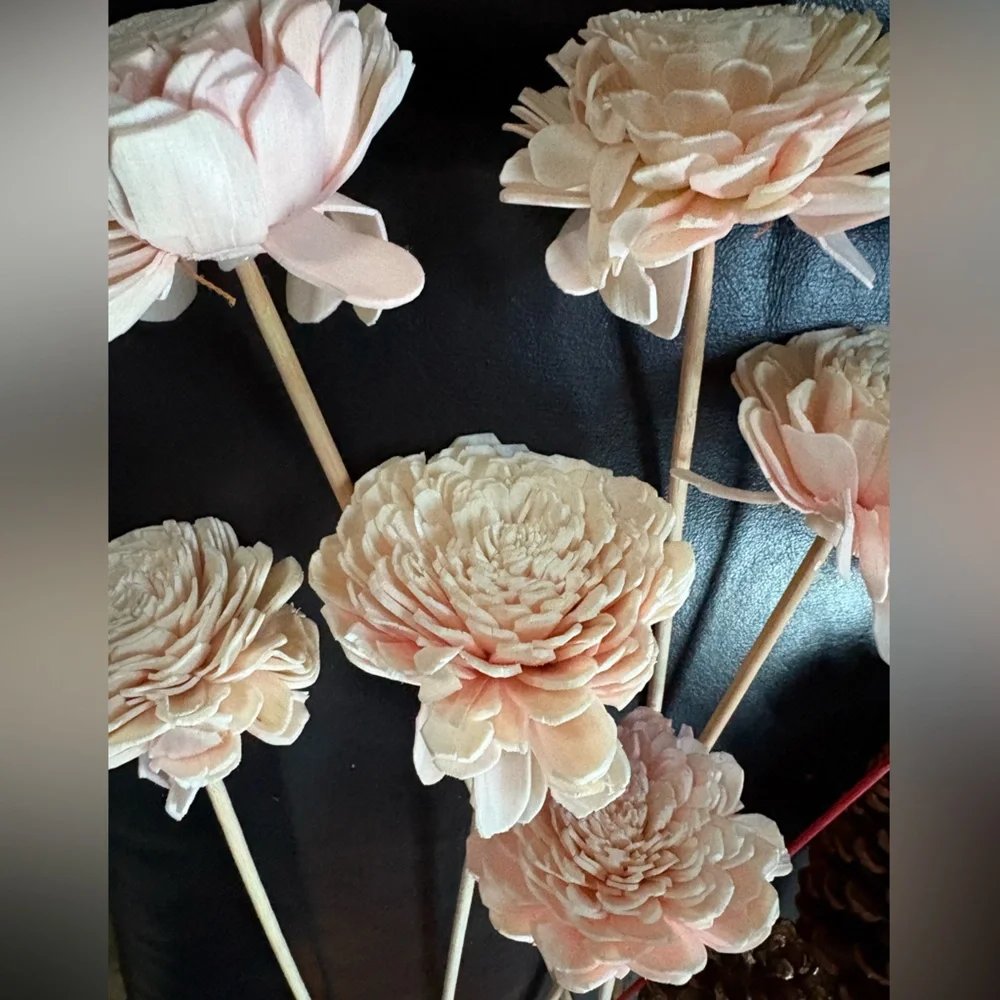 Elegant Floral Pinecone Twig Arrangement Red Blush Gold Green Brown Beige White